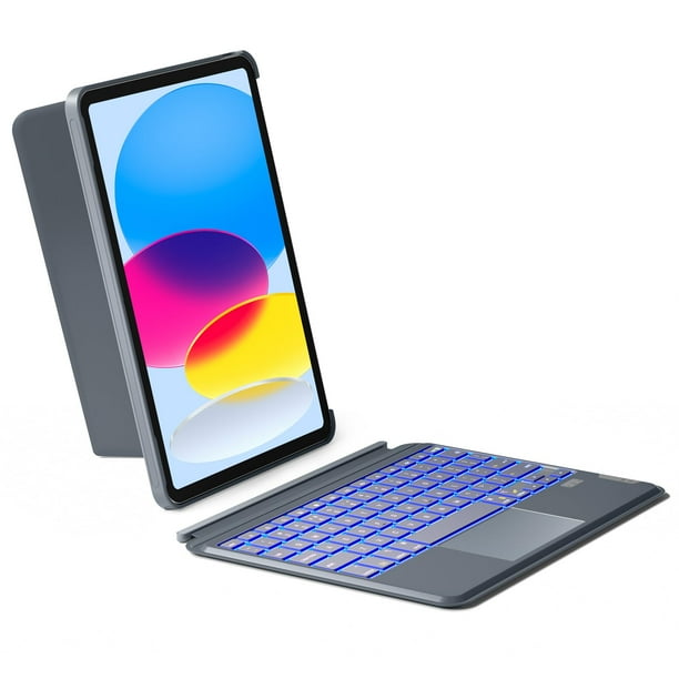 Funda para iPad con teclado Inateck para iPad de 11.ª y 10.ª generación, color gris