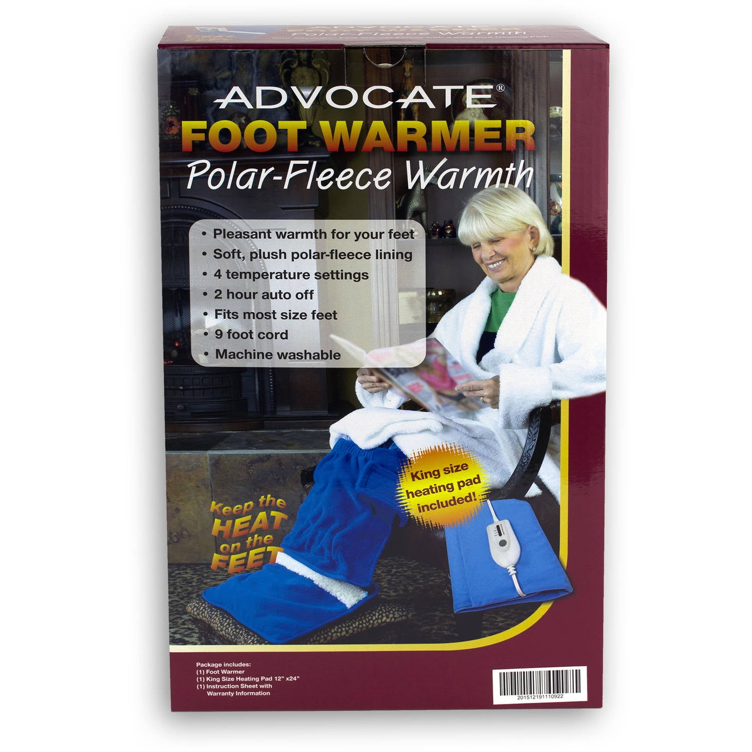 Advocate Foot Warmer with King Size Heating Pad