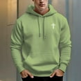 thumbnail image 6 of Men's 330g 100% Cotton Pattern Terry Dropped Shoulder Hoodie-Cross Print, 6 of 16