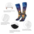 thumbnail image 3 of Naloa Neon Shanghai Cityscape Night Knee Socks, High Socks Long Stretchy Sock Women Knee High Stocking, Long Socks for Women, 3 of 6