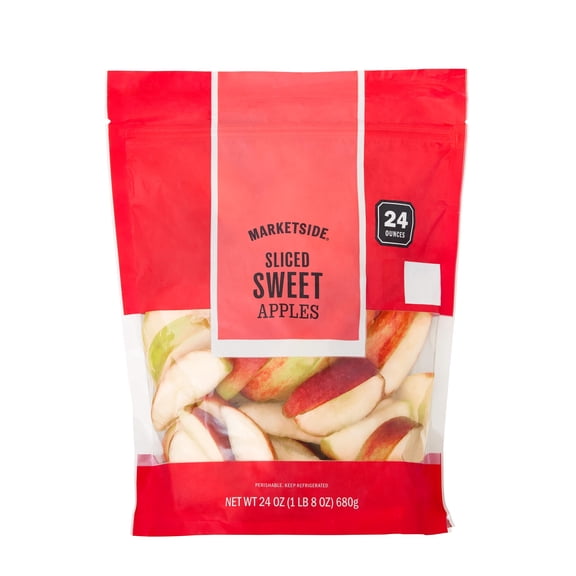 Marketside Fresh Sliced Sweet Apples, 24 oz Resealable Bag