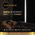 thumbnail image 7 of SUNSHIELD ESSENTIALS Bellamy 100% Blackout Curtains for Living Room, Bedroom and Nurseries, 50” x 84”, Brown, 7 of 7