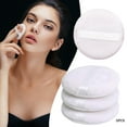 thumbnail image 2 of 3PC White Large Washable Furry Body Powder Puff Pure Cotton Cosmetic Loose Powder Puff, 2 of 8
