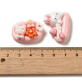 thumbnail image 3 of Opaque Resin Decoden Cabochons Rabbit Ice Cream & Rabbit Cake & Rabbit Hot Dog Mixed Shapes Pink 20.5~29.5x18~30.5x6~10mm 100pcs, 3 of 3