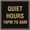 Black Gold, variant on Signs ByLITA Square Quiet Hours 10PM to 8AM Sign - Easy Installation | Durable Material (Black) - Large