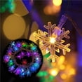 thumbnail image 3 of Naiovety Copo de nieve Navidad Fiesta Decoración Lámpara Festivo Accesorio decorativo Hogar Jardín al aire libre Iluminación navideña Multicolor 6M, 3 of 6