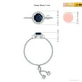 thumbnail image 4 of ANGARA Natural Round Sapphire Bolo Ring with Diamond Halo in 14K White Gold for Women (Size-5mm) | September Birthstone, Birthday, Anniversary, Jewelry Gift for Women | Natural Blue Sapphire Ring, 4 of 8