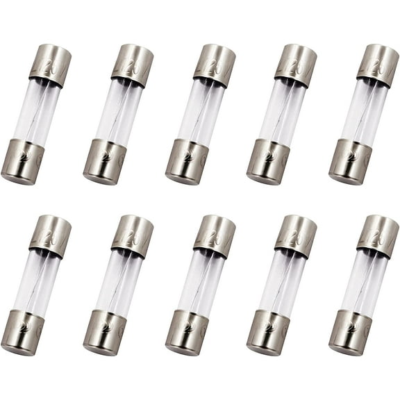 10 Pack F8AL Fast-Blow Fuse 8A 8amp 125V Glass Fuses 0.2 x 0.78 inch / 5 x 20 mm (125Volt) (F8A)