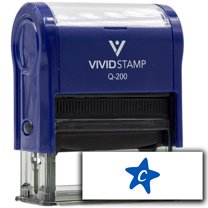 Vivid Stamp C Stamps For Grading Self-Inking Rubber Stamps (Blue Ink) - Q-200