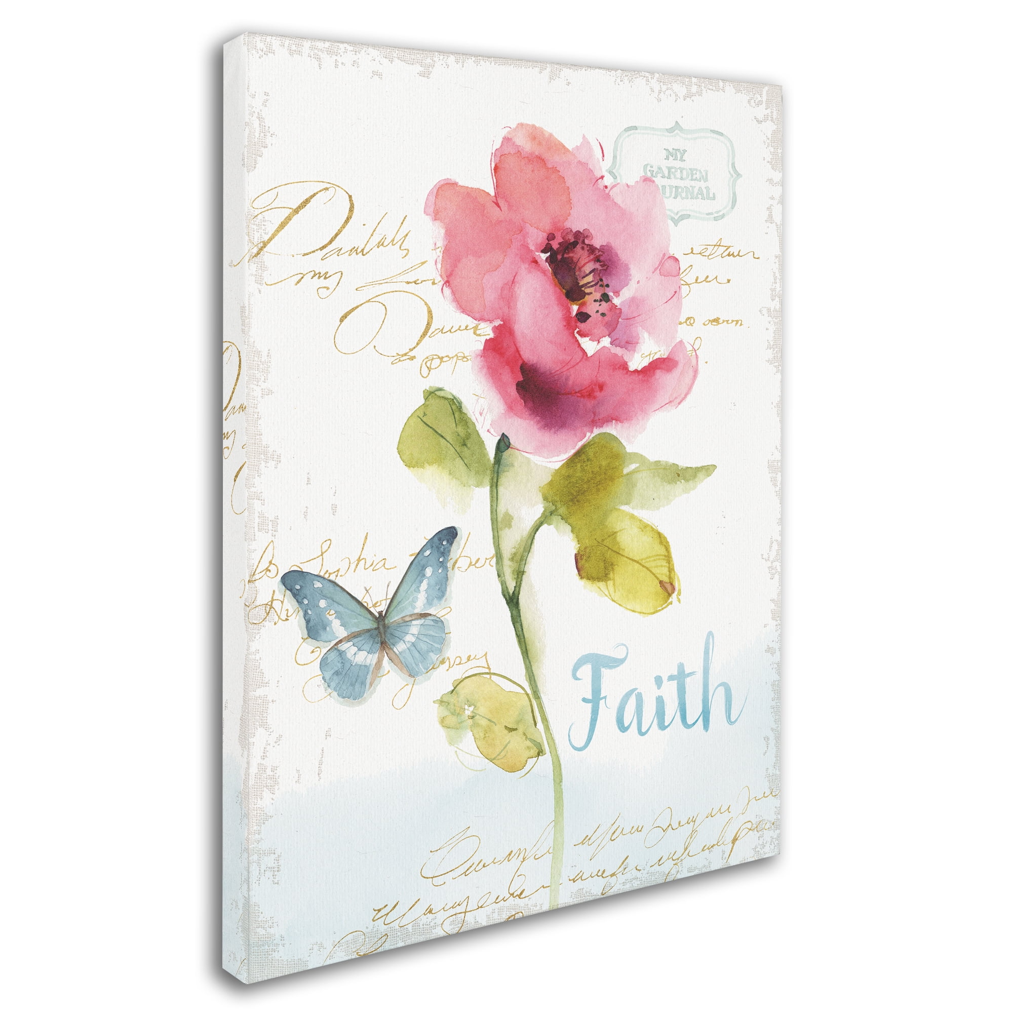 Trademark Fine Art "Rainbow Seeds Floral VI Faith" Canvas Art by Lisa Audit