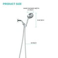 thumbnail image 3 of 5 Mode Adjustable Settings Handheld Shower Head with Hose High Pressure Shower Heads, Chrome, 3 of 4
