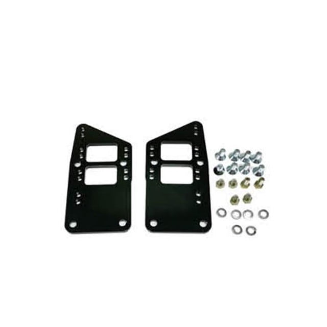 Billet Aluminum LS Swap Conversion Motor Mount Adapter Plates, Clear Anodized