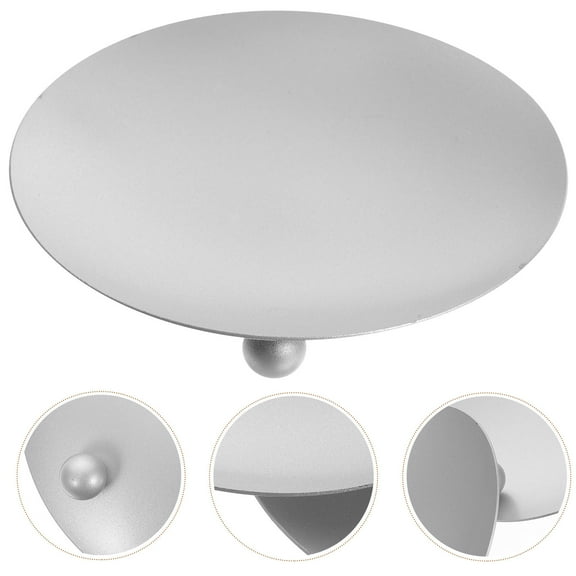 WEUVEB Table Centerpieces Pillar Candle Holders 2Pcs Silver