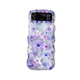 thumbnail image 1 of Funda para teléfono móvil Samsung Galaxy Zflip 5/6 generación con borde ondulado y flores pintadas al óleo para Zflip 3/4 generación, 1 of 1
