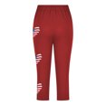 thumbnail image 5 of ZACPNCV Girls Capri Leggings Independence Day Print High Waist Kids Leggings Athletic Sports Workout Dance Tights Cropped Pants Red 12-13 Years, 5 of 9