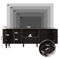 thumbnail image 7 of HLR Mid Century 67" TV Stand, for TVs up to 75", Living Room Entertainment Center with 4 Door Storage Cabinet, Black, 7 of 7