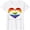 White, variant on Love Heart Lesbian Pride LGBT LGBTQ Rainbow Flag Gift T-Shirt