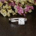 thumbnail image 2 of Princess Cut Moissanite Engagement Ring Solid Silver Infinity Ring Antique Moissanite Wedding Ring Anniversary Gift Ring for beloved, 2 of 4