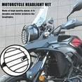 thumbnail image 3 of Motorcycle Headlight Cover-7inch Retro Old School Metal Motorcycle Grill Side Mount Headlight Cover, 3 of 5