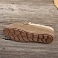 thumbnail image 4 of Women’s Fuzzy Lined Loafers, Winter Warm Faux Suede Moccasin Flat Shoes, Metal Buckle Slip‑On Casual Walking Shoes, 4 of 9