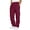 Wine, variant on PuLe Men's Pants Men's Fleece Cargo Sweatpants Open Bottom Drawstring Baggy Joggers Loose Fit Tech Athletic Workout Gym Pants