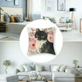 thumbnail image 5 of nygtbtfer and Watercolor Flower Farmhouse Pillow Cover Cotton Linen Decorative Square Throw Pillow Cover for Sofa Couch Decoration 22x22in, 5 of 7