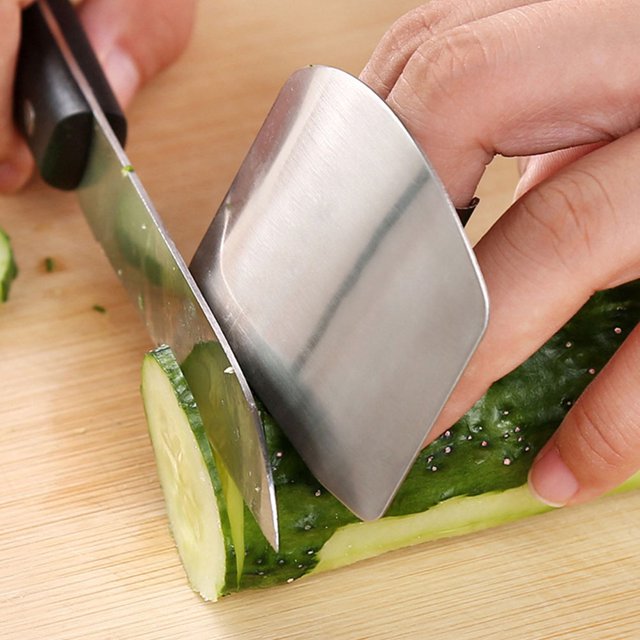 SWETRACE 4Ud Protectores De Dedo Metálicos Para Cortar Alimentos Con Protección Segura Y Uso Compacto