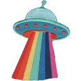 thumbnail image 1 of Patch - Aliens - UFO with Rainbow Ray New Gifts p-4640, 1 of 1