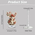 thumbnail image 3 of 360° Rotating Reindeer Acrylic Display, 2D Christmas Tabletop Decor With Base - Festive Atmosphere Ornament, 3 of 6