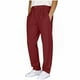 thumbnail image 2 of Ceisia Men's Solid Color Cotton-Linen-Like Double Pleated Casual Pants, Loose Straight Leg Trousers for Men Wine M Gifts, 2 of 6