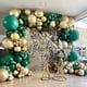 thumbnail image 2 of Kit de arco de corona verde bosque, decoración de fiesta con bola de papel de aluminio cromado, 2 of 5