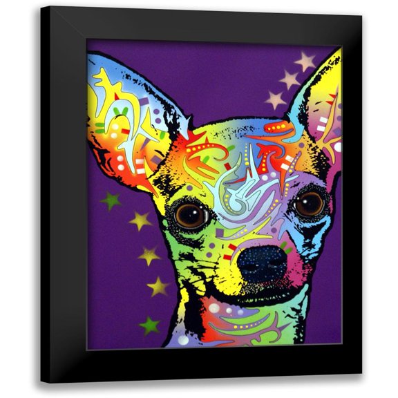 Dean Russo Collection 12x14 Black Modern Framed Museum Art Print Titled - Chihuahua II
