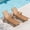 Teak, variant on 2-Pack HDPE Adjustable Patio Chaise Lounge with Wheels, Teak