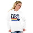 thumbnail image 4 of Vintage Love is Love Rainbow Heart Sweatshirt for Men or Women Brisco Brands L, 4 of 6