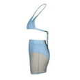 thumbnail image 6 of Gift for Girls Ofreoo Bathing Suit for Women Colorblock Two Piece Bikini Swimsuit String Tie Side Bathing Suit, 6 of 8