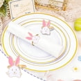thumbnail image 2 of Viflosae Napkin Rings Napkin Holder for Table Easter Bunny Colorful Cute Napkin Ring European and Americans Western Restaurant Metal Napkin Ring Napkin Buckle 1, 2 of 9