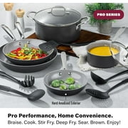 Granitestone Pro 13 Pc Pots and Pans Set Non Stick with Utensils, Hard Anodized Ceramic Cookware Set with Skillet, Diamond & Mineral Coating, Oven/Dishwasher Safe, Chalk
