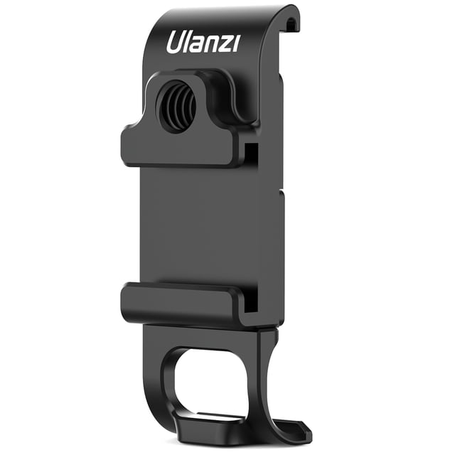 Labymos Ulanzi G9-6 Multi-functional Action Camera Battery Cover Removeable Metal Battery Door Type-C Charging Port Adapter with Cold Shoe Mount 1/4 Inch Screw Hole Vlog Accessory Replacement for