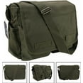 RapDom Classic Military Messenger Bag [Olive Green 19"W x 14.5"H x 7
