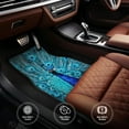 thumbnail image 6 of Yiaed Beautiful Blue Peacock Print Carpet Floor Mats for Cars, Auto Accessories Front & Rear Car Floor Mats Car Floor Foot Mat Sets of 4 Pieces, 6 of 7
