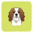 thumbnail image 1 of 3.5 x 3.5 In. Checkerboard Lime Green Cavalier Spaniel Foam Coasters, Set Of 4, 1 of 1