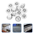 thumbnail image 4 of Ruedas de rodamiento de bolitas de metal de base universal de acero inoxidable de 12 piezas Rodamientos de transferencia de rodamientos montados (plata), 4 of 6