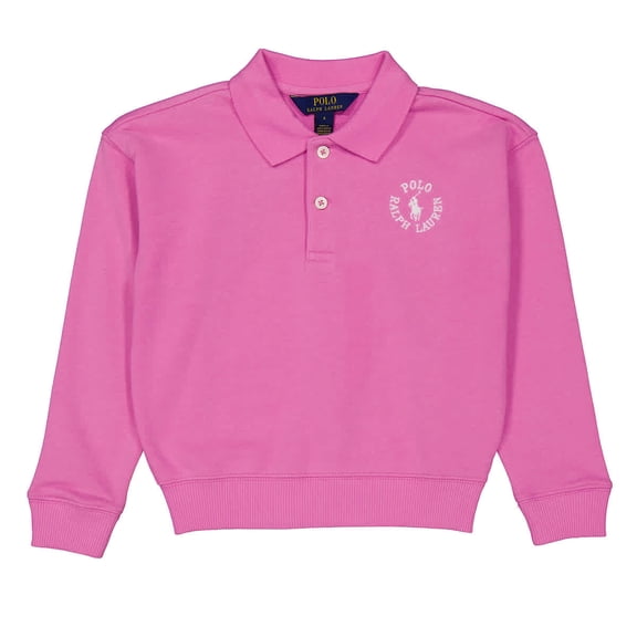 Polo Ralph Lauren Girls  Logo French Terry Polo Sweatshirt, Size 3