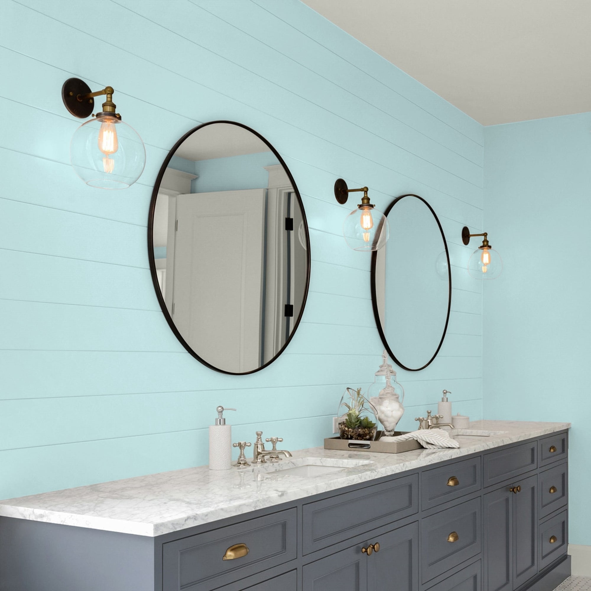 Glidden Fundamentals Aqua Whisper / Blue, Eggshell Interior Paint, 1 Quart