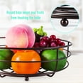 thumbnail image 3 of Auledio 2 Tier Detachable Fruit basket with Banana Hanger, Fruit Bowl for Kitchen Counter, Hanging Storage Baskets for Organizing (Bronze）, 3 of 7