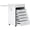 White-MW, variant on Vakiorn Solid Wood Rolling Storage Cart 5 Drawer Mobile Pedestal with Side Shelf for Home Office Cloud White