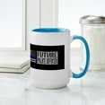 thumbnail image 4 of CafePress - Police: Future Police Officer (Black Fl Large Mug - 15 oz Ceramic Large White Novelty Mug, 4 of 4