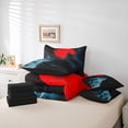 thumbnail image 6 of Homewish Japanese Samurai 7-Piece Twin Bedding Sets,Snow Mountain Bedding Comforter Set,Orange Sunset Moon Sheet Sets For Boys Kids,Super Cozy Room Decor Reversible, 6 of 8