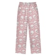 thumbnail image 2 of Wobogo Skulls Bones Pink Pattern Long Pajama Pants Bottoms Soft Sleepwear with Pockets, 2 of 9
