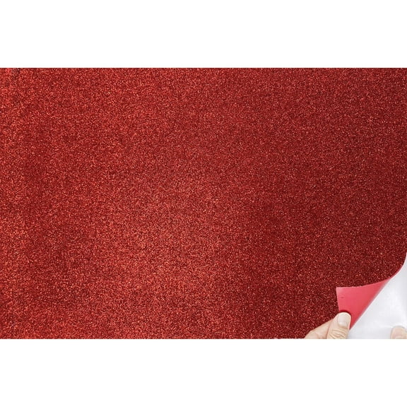 Allgala X-Large Self-Adhesive Glitter EVA Foam Sheets 12 Pack 12x16 inch (30x40cm) Paper Sheets- Red Color-for Arts Crafts Projects, Classrooms, DIY Projects, Back to School Suppliers, Art Class